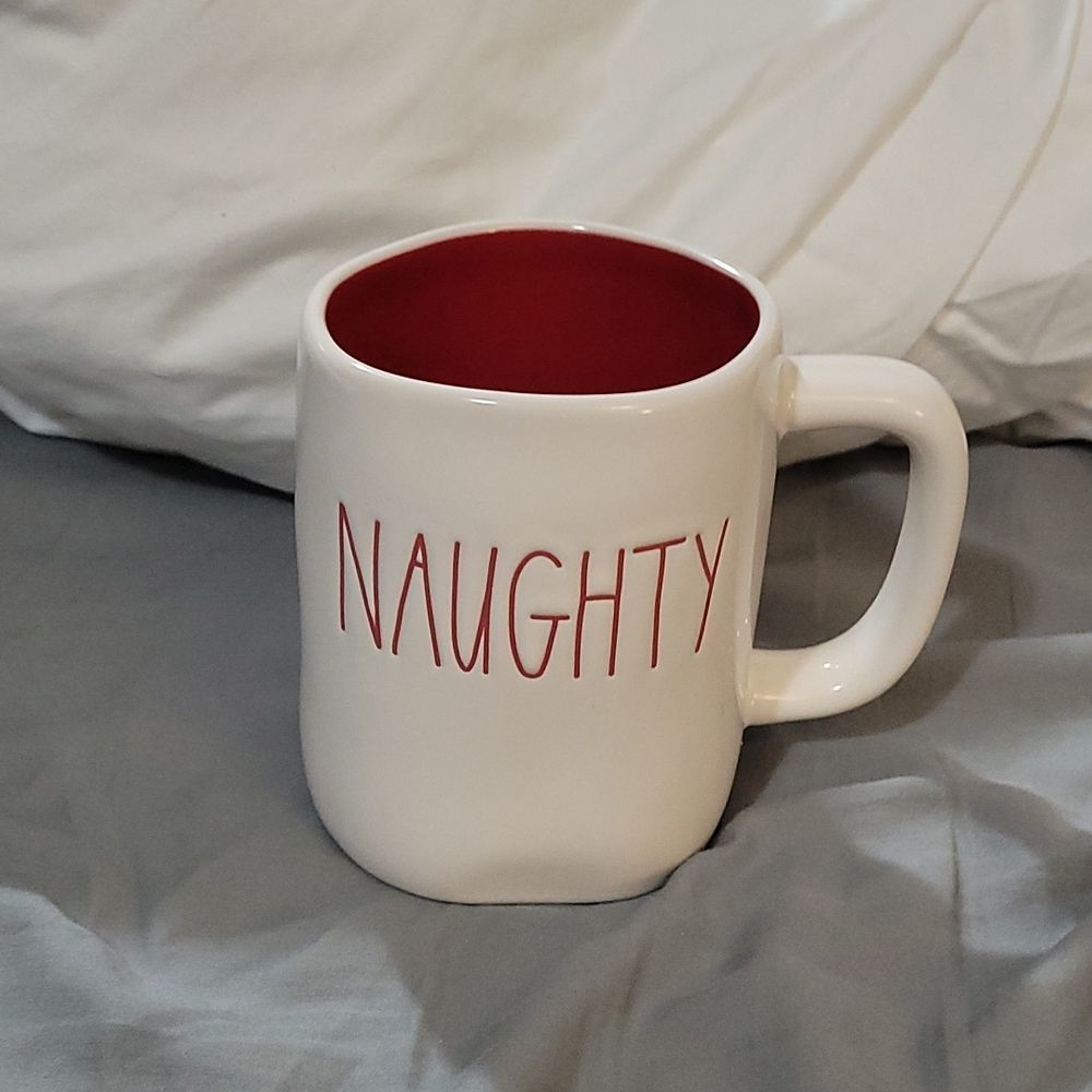 Rae dunn naughty/nice mug